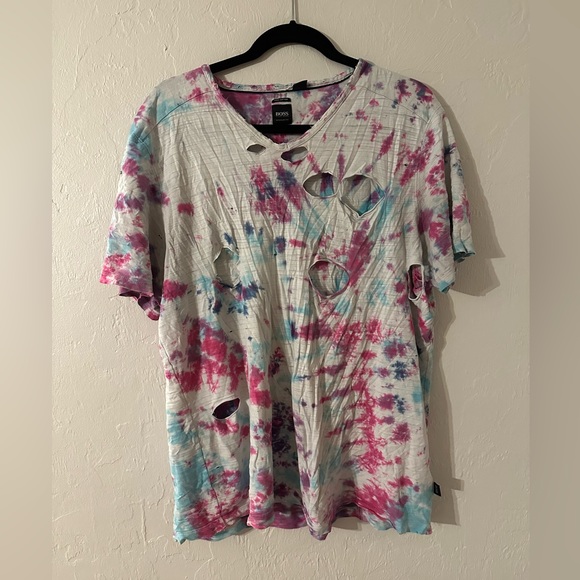 Boss Other - Tie dye holey T-shirt